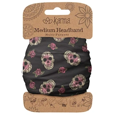 Imagen de Karma Regalos Media Diadema, Calavera de Azúcar, Negro, Medio