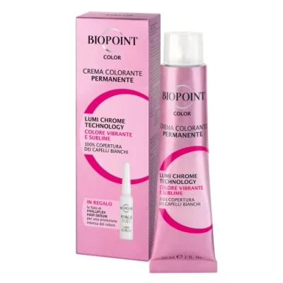 Imagen de Biopoint Color Crema Colorante Permanente 60 ml +1 Ampolla de Hyaluplex Hair Serum 3 4 castaño mediano