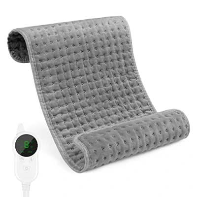 Imagen de ACWOO Manta Térmica Eléctrica, Esterilla Calor con 9 Calentamiento Niveles y Auto Apagado, Lavable Almohadilla Eléctrica 4 Modes Temporizador para Aliviar Dolor de Espalda Hombro
