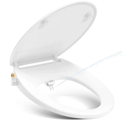Imagen de Tapa WC Universal con Bidet, YEAUPE PRO Asiento de Inodoro Cierre Suave (Forma O)