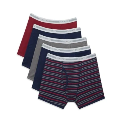 Imagen de Gildan Calzoncillos Tipo bóxer de Pierna Corta, múltiple Ropa Interior Hombres, Azul Mixto (Paquete 5), XXL (Pack 5)