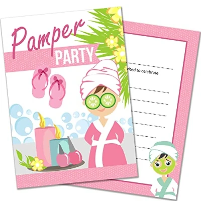Imagen de Olivia Samuel 20 invitaciones de fiesta Mima tarjetas A6 doble cara con sobres