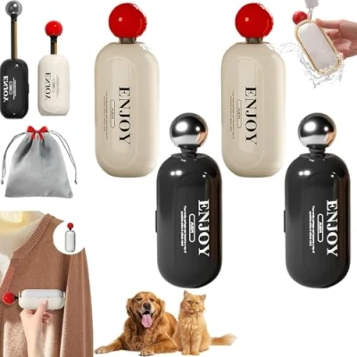 Imagen de Enjoy Lint Roller, Sticky Reusable Portable Retractable Pet Hair Remover, 2 In1 Washable Roller (4Mix)