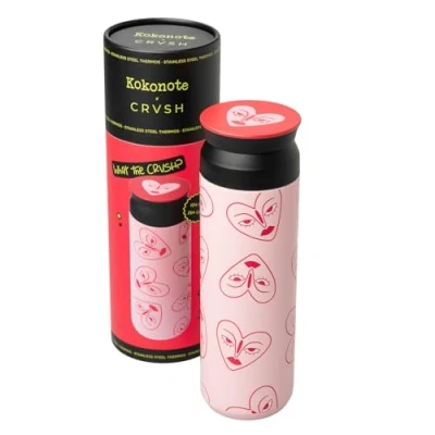 Imagen de Kokonote Botella agua acero inoxidable CRVSH térmica 500 ml reutilizable termica 500ml Frío/Caliente aislamiento doble pared de inoxidable, Termo libre BPA
