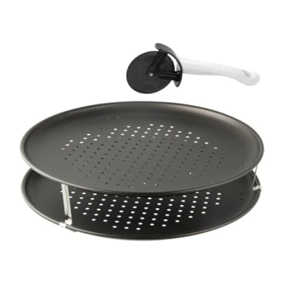 Imagen de Zenker Bandeja para Pizza, Acero Inoxidable, Negro, 12.60&quot;