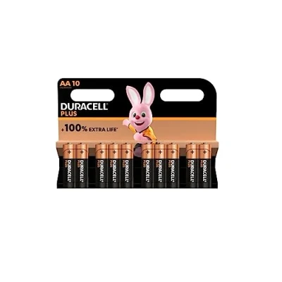 Imagen de 10 pilas AA Duracell Plus (1 blíster de pilas), (LR6/MN1500)