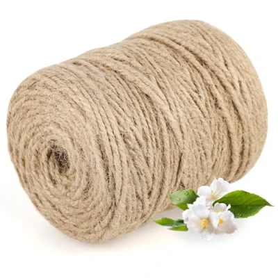 Imagen de Cuerda de Yute Marrón 100 m, 4 mm Grosor Hilo Natural para Jardinería y Manualidades, Ideal Aplicaciones Multifuncionales.