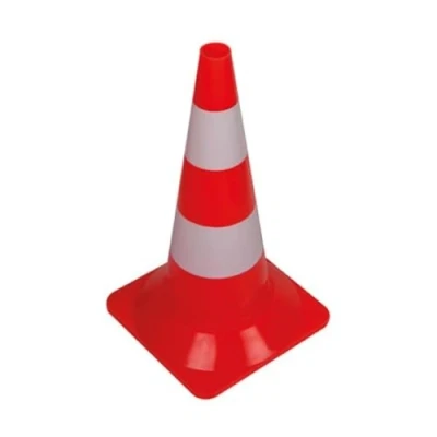 Imagen de Perel Cono de señalización, para la delimitación áreas, Rojo/Blanco, Uso recreativo, 50 cm