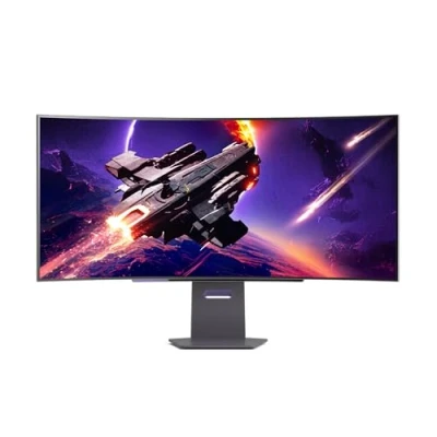 Imagen de LG 45GS95QE B.AEU Monitor Ultragear, OLED, 45 Pulgadas, 3440x1440, 21:9, 1200000:1, 0,03ms, 244 Hz, G Sync, FreeSync Premium Pro, Antideslumbrante, Curvatura Óptima, Tecnología MLA+, Negro