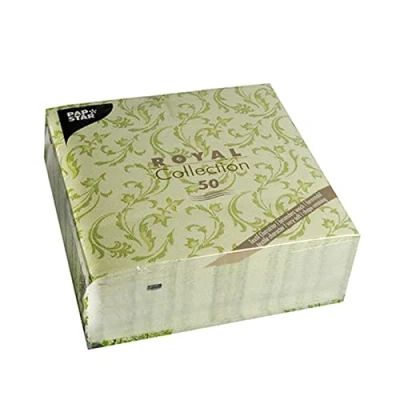 Imagen de Papstar Servilletas, Papel, Verde Oliva, 7.8 x 20 cm, 50