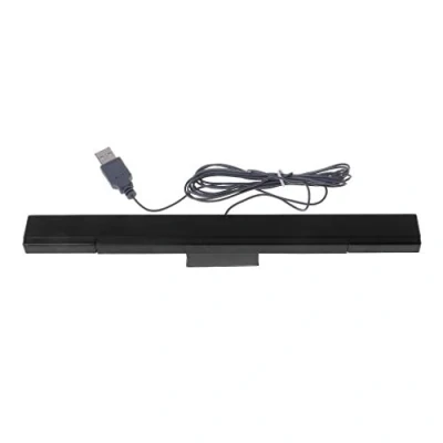 Imagen de Max Tonsen Wii Receptor con Cable Interfaz USB Rayo infrarrojo Sensor Remoto Barra Inductor Compatible Accesorios de Juego Negro