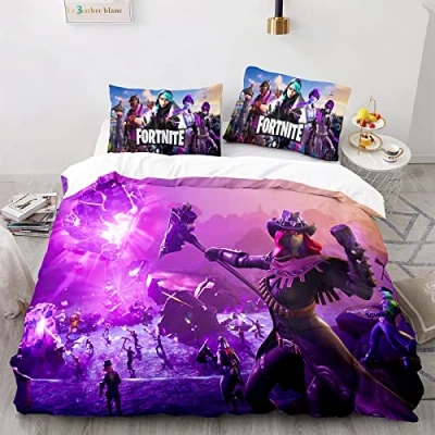 Imagen de AcaimE Poliéster Fundas Nordicas Gaming Gamer Game Player Antiarrugas Sin Hierro 135 X 200 Cm Funda Nordica Cama 90 Juvenil Viene con 2 De Almohada 40X75Cm.