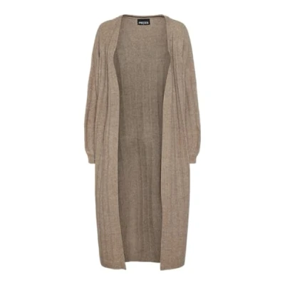 Imagen de Pieces Pcmaggy LONG Cardigan Chaqueta de punto, Mujer, Talla: Large, Taupe gray