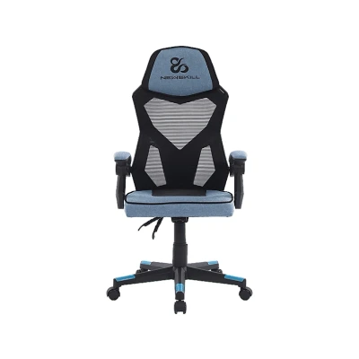 Imagen de Silla Gaming Newskill Eros Tela Azul, Ergonómica, Reposabrazos, Altura ajustable, Azul