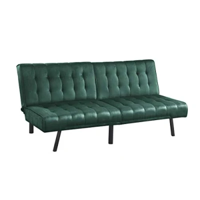 Imagen de Atlantic Home Collection Pierre Sofá Cama, poliéster, Terciopelo Verde, Schlafsofa