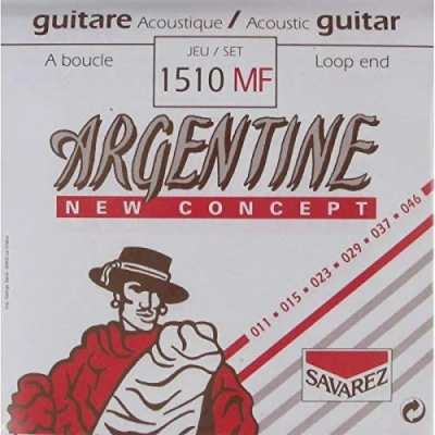 Imagen de CUERDAS GUITARRA ACUSTICA Savarez (Argentine 1510 MF) New Concept Lite Lazo Light Tension