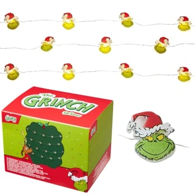 Imagen de The Grinch Luces de Navidad, Hadas Funciona con Pilas 170cm (Verde 2D)
