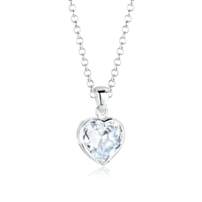 Imagen de Elli Collares Collar para mujer con colgante de corazón, elegante símbolo amor cristal circonita, plata ley 925