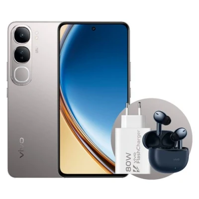 Imagen de Móvil + Auriculares Cargador 80W vivo V40 SE 5G, Titanium Silver, 256 GB, 8 6.67&quot; AMOLED , Qualcomm Snapdragon® 4 Gen 2, 5000 mAh