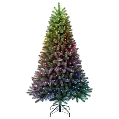 Imagen de Twinkly Árbol Regal Preiluminado de Navidad LED Artificial controlado por Aplicaciones con 435 RGB (16 Millones Colores) Luces Inteligentes para Interiores Verde,