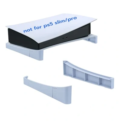 Imagen de Mcbazel Soporte Horizontal Compatible con Consola PS5 DE/UHD, Base para Disco y de edición Digital, Almohadillas Antideslizantes Gery Blanco (No Slim)