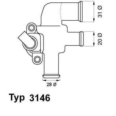 Imagen de WAHLER 3146.90D Termostato, refrigerante 90 con junta, sensor de temperatura SMART: Fortwo II Coupé, I City Coupe