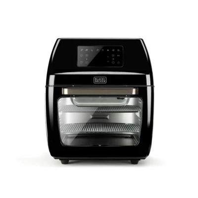 Imagen de Black+Decker BXAFO1200E, Freidora de aire y horno, 1700W, 12L, temperatura regulable 40º 200ºC, 8 programas predefinidos, puerta transparente, apto lavavajillas, múltiples accesorios