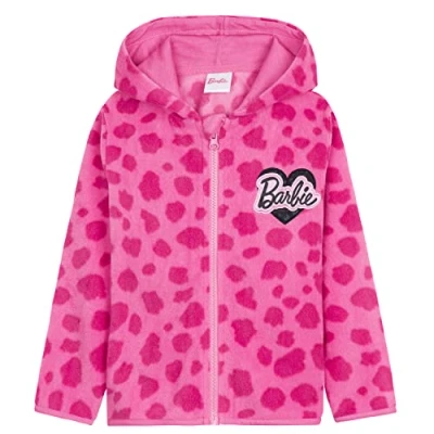 Imagen de Barbie Forro Polar Niña Chaqueta Sudadera Fleece Jacket con Cremallera (Rosa, 4 5 años)