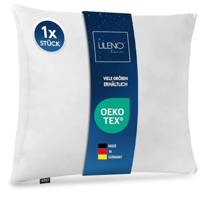 Imagen de LILENO HOME Cojín de microfibra Deluxe 80 x cm (relleno 1200 g) [juego 1] lavable hasta 95 grados con cremallera Almohada como relleno para cama decorativo sofá