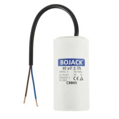 Imagen de BOJACK CBB60 40uf 450V 50/60HZ Condensador de arranque motor, funcionamiento del SH Condensadores, supresión, con alambre