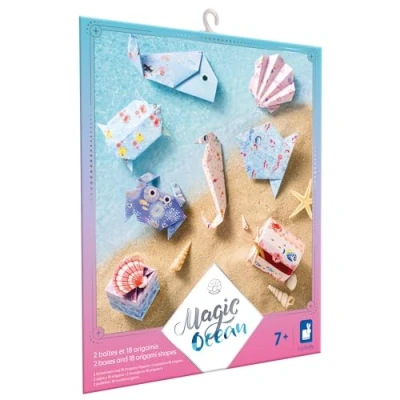 Imagen de Janod Origamis Tema Océano 20 para Realizar Magic Ocean Kit de Manualidades Niños Aprendizaje Motricidad Fina y Concentración A Partir 7 años J07749