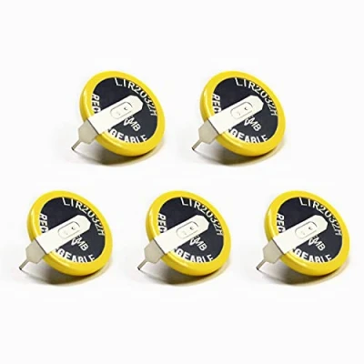 Imagen de 5 uds EEMB LIR2032H batería Recargable 70 mah 3,7 V Pilas de botón Moneda Iones Litio con lengüetas Soldadura