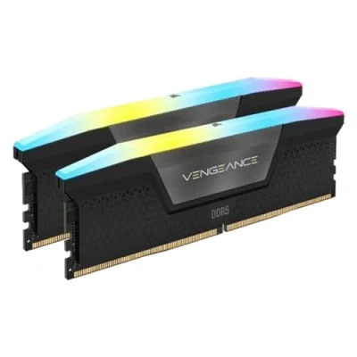 Imagen de CORSAIR Vengeance RGB DDR5 RAM 32GB (2x16GB) 7000MHz CL40 Intel XMP Memoria de Ordenador Compatible con iCUE Negro (CMH32GX5M2B7000C40)