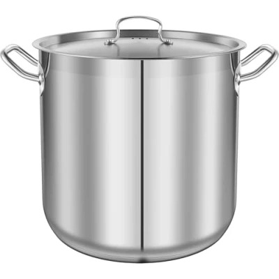 Imagen de NutriChef Olla acero inoxidable, Grande, Cazuela, Cacerola, 38 litros, Con tapa, Ideal para sopa, Asas fuertes