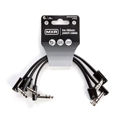 Imagen de JIM DUNLOP MXR Cable Parche TRS de Cinta 6 pulgadas 15 cm Pack 3, Ángulo Recto 1/4 pulgada (3PDCISTR06R)