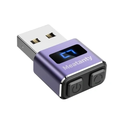 Imagen de meatanty Ratón USB de metal Jiggler pequeño e indetectable con modo separado y botones encendido/apagado, soporta múltiples pistas, sin controladores, Plug and Play mantiene el PC/portátil
