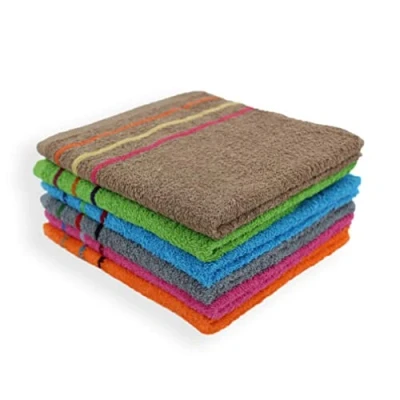 Imagen de Acomoda Textil Paños de Cocina 100% Algodón, Toallas Rizo 50x50 cm, Trapos Absorbentes, Suaves y Resistentes 500 gr/m². (Rayas, 6 Ud)