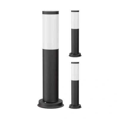 Imagen de ledscom.de 3 pcs. luz de camino/luz bolardo/luz jardín PORU para exteriores, IP44, 39 cm, negro, 1x E27 max. 40W