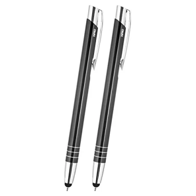 Imagen de Wpro Toccara Juego de bolígrafos 2 en 1 con función bolígrafo y lápiz capacitivo, unidades para pantallas táctiles móviles smartphone tablets, color Negro