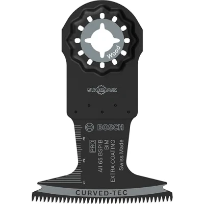 Imagen de Bosch 1 hoja multimaterial AII 65 BSPIB para herramientas multifunción (para madera dura, placas revestidas de plástico, ancho mm, herramienta multifunción)