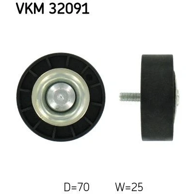 Imagen de SKF VKM 32091 Rodillo Guia con material de fijación FIAT: Ducato II Furgón, Camión plataforma/Chasis, IVECO: DAILY 3