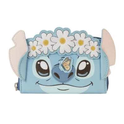 Imagen de Loungefly Disney Lilo and Stitch Springtime Cosplay Zip Around Wallet, Blue, OneSize, Azul, OneSize