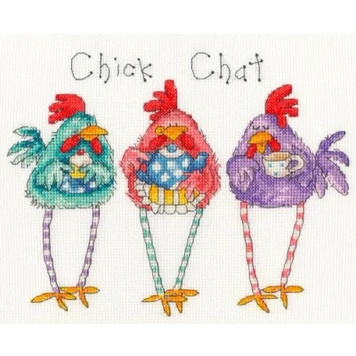 Imagen de Bothy Threads Kit de punto cruz contado Chick Chat