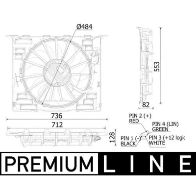 Imagen de MAHLE ORIGINAL CFF 549 000P Ventilador de Radiador 484,0 12,0 1000.0 eléctrico