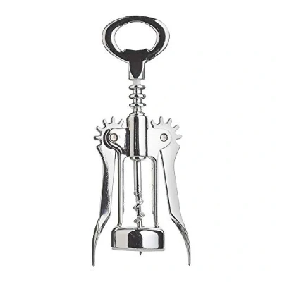 Imagen de Bar Craft Sacacorchos Doble de Aletas, Acero, Plateado, 16 x 3.5 23 cm