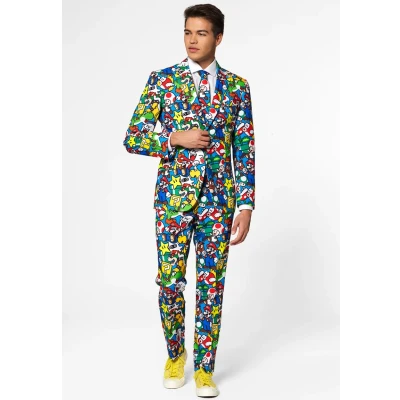 Imagen de Opposuits Super Mario Traje multicoloured, Hombre, Talla: 50, Multi coloured