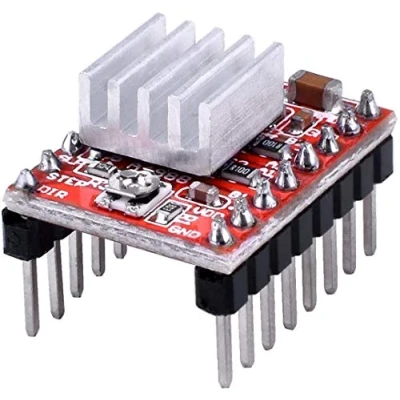 Imagen de HiLetgo 5pcs A4988 Stepstick Stepper Motor Driver Module with Heat Sink for 3D Printer Reprap Suitable Mendel Huxley Arduino