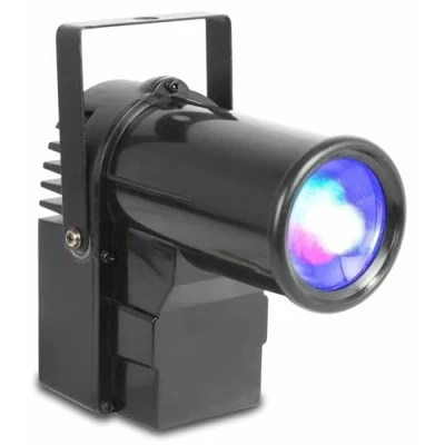 Imagen de BeamZ PS10W Pin spot, Foco LED de iluminación puntual para escenarios (10 W, 4 en 1, RGBW, DMX 7 canales, control música, función maestro/esclavo, modo autónomo, carcasa metálica) negro