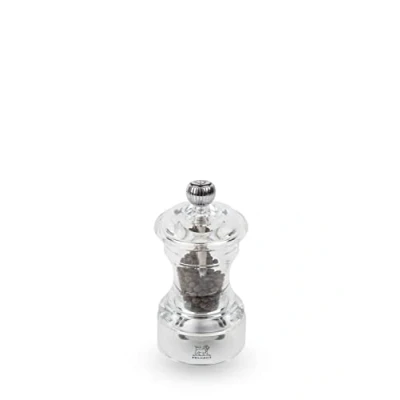 Imagen de PEUGEOT Molinillo De pimienta Bistro 10 cm + Ajuste clásico molido acrílico Transparente