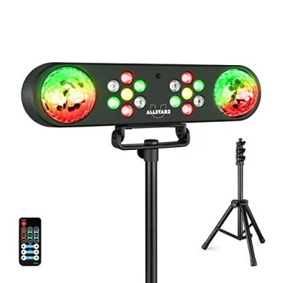 Imagen de Fuzzix AllStar2 LED Efecto de luz Party wash con 14 leds RGB y jelly ball 6 super brillantes, modo automático o al ritmo la música, incluye trípode mando a distancia